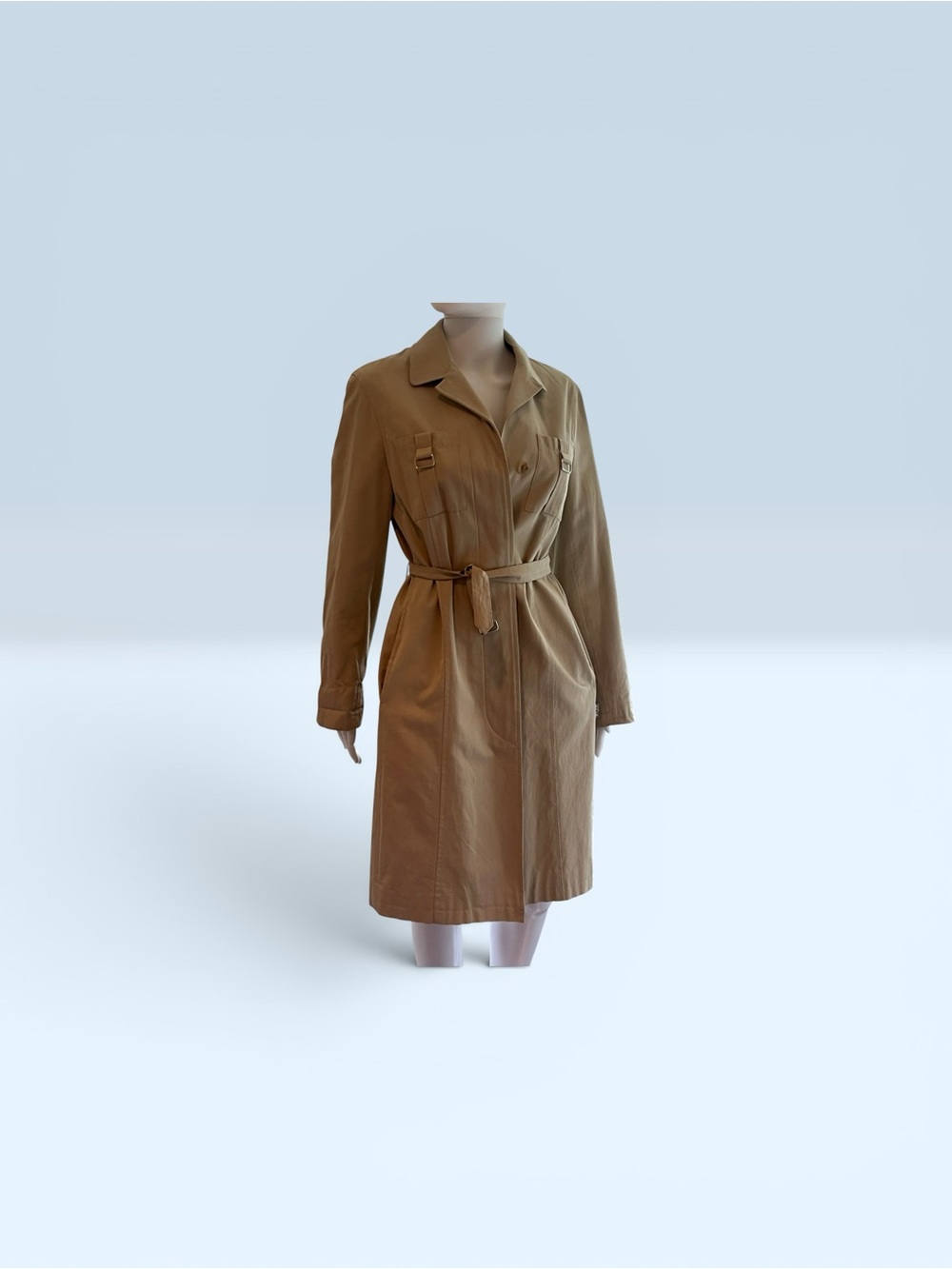 Burberry Tan Belted Trench Coat size 4 ( previously authenticated) - Picture 3 of 14